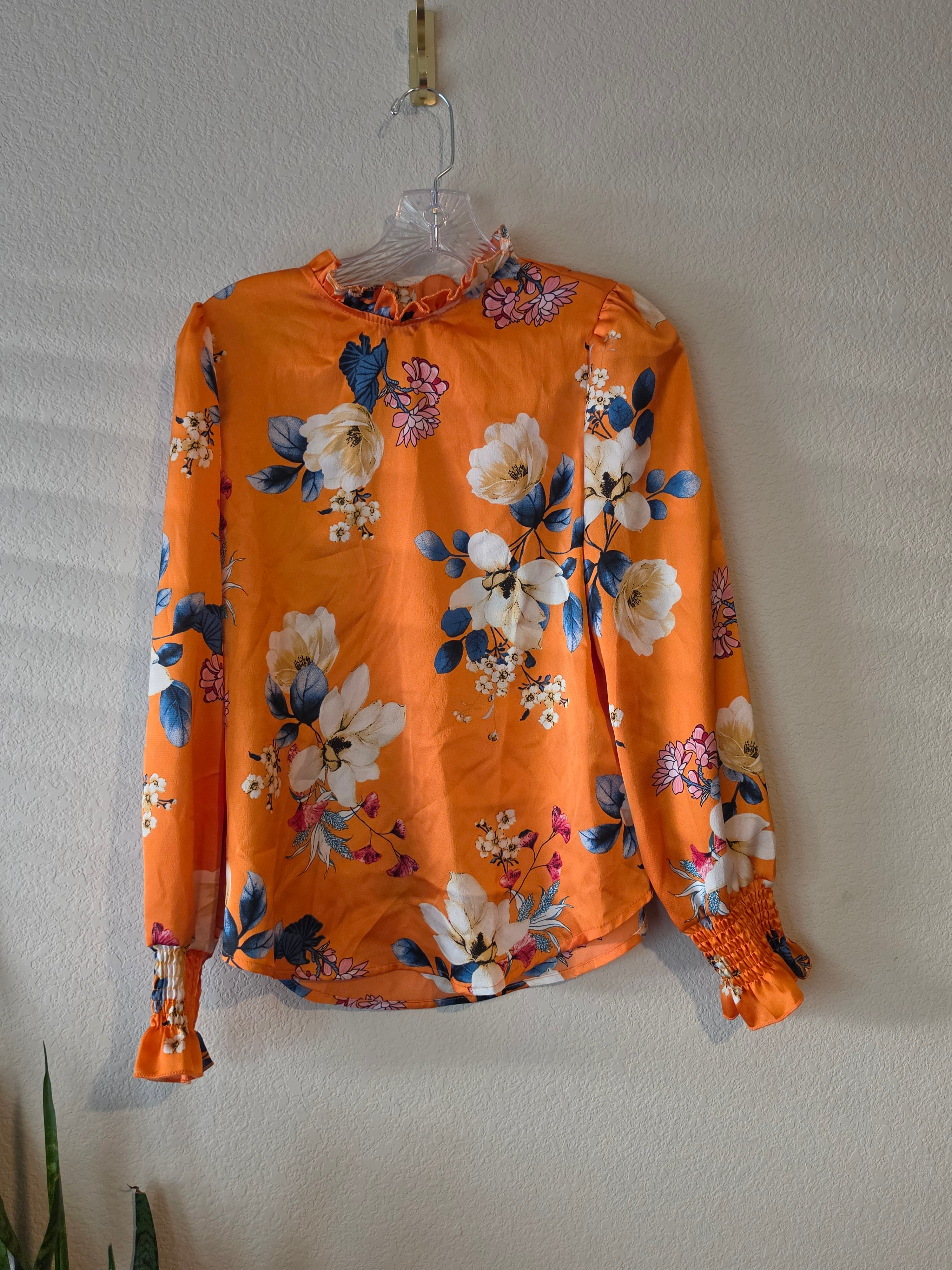 Satin Floral Blouse