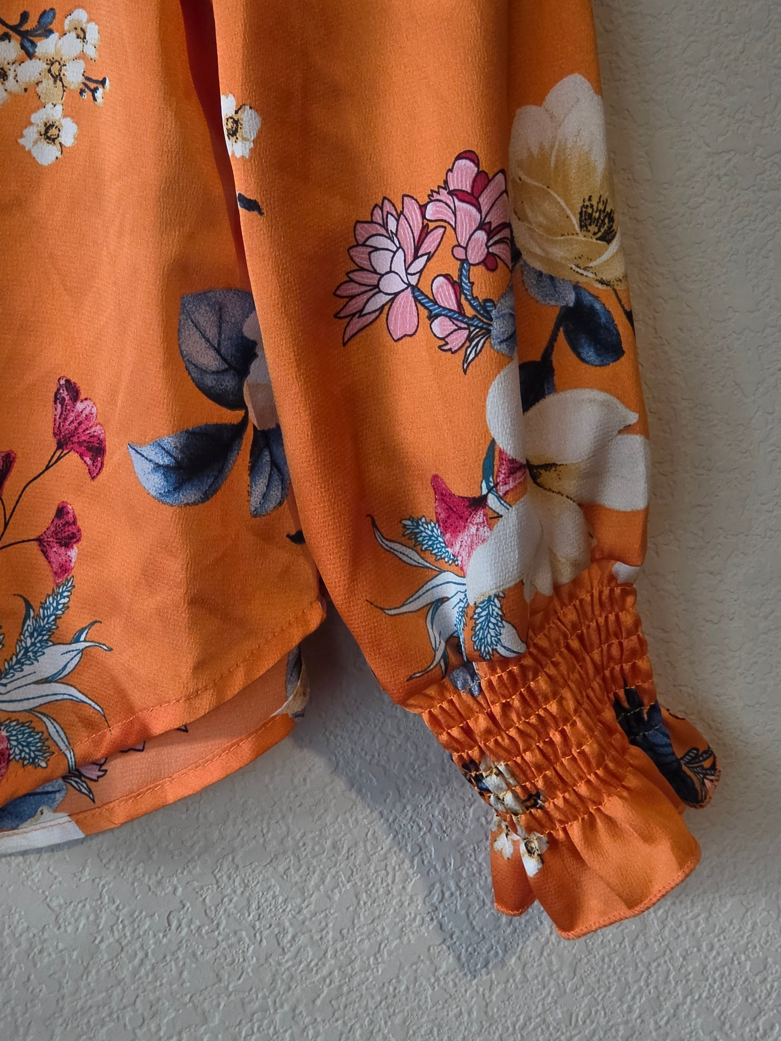 Satin Floral Blouse